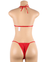 Sexy Hollow Out Bow Bra And Panties Lingerie Set With Underwire