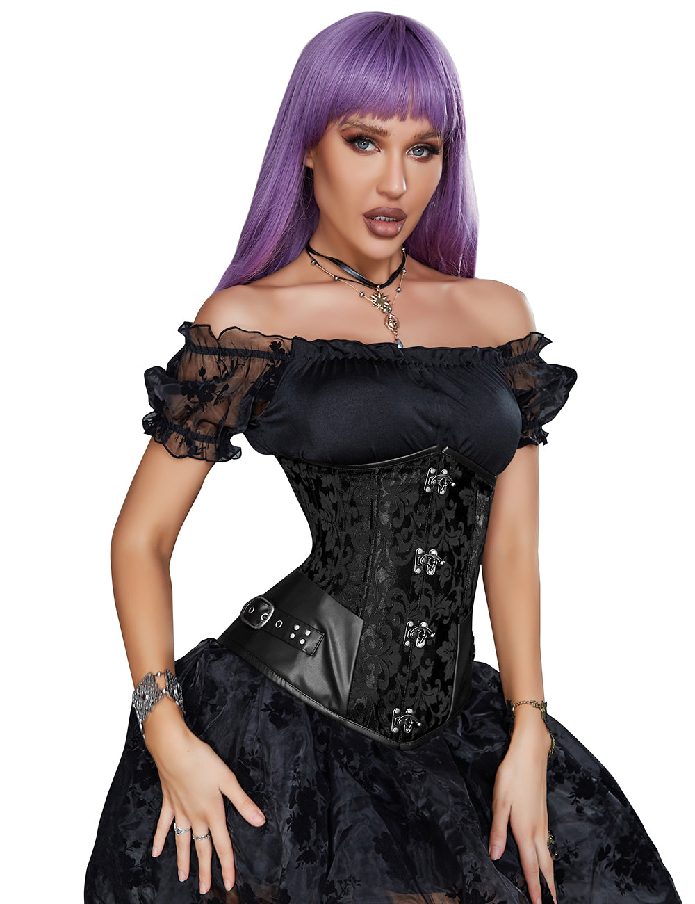 ohyeah corset top underbust corset with12 pieces soft steel bones corsets with panties palace tights bustier for woman