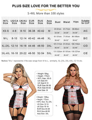Plus Size Half Cup Underwired Babydoll Lingerie
