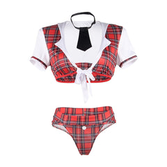 Sexy School Girl Erotic Teacher Two Pieces Lingerie Costume Sets