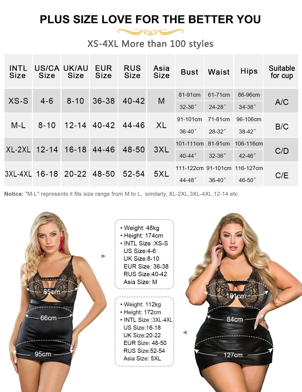 Plus Size Leather Lace Nightwear Sexy Sheer Dress For Women Backless