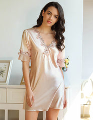 ohyeah Silky Satin Nightgowns for Women Night Dress Sleepwear