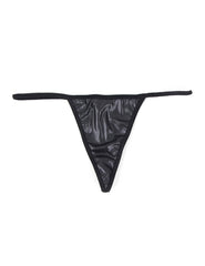 Sexy Black Leather Garter Panties Thong For Women Plus Size Suspenders