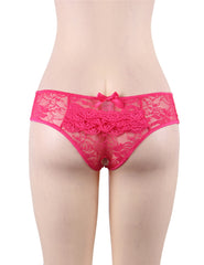 Sexy Panty Open Crotch High Quality Floral Lace