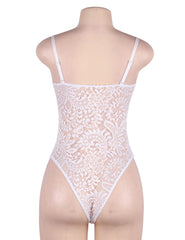 Lace Plus Size Underwire Cup Hollow Sexy Teddy Lingerie
