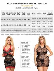 black red lace sexy halter bodystocking with handcuffs size chart