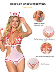 Sexy Nurse Costume Teddy Lingerie 2